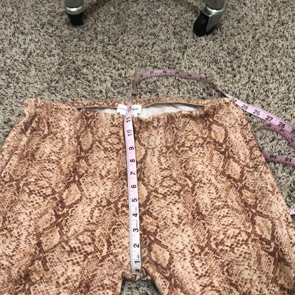 Lovers And Friends Revolve Wide Leg Pants Size XL Brown Snakeskin High Rise - Picture 6 of 10